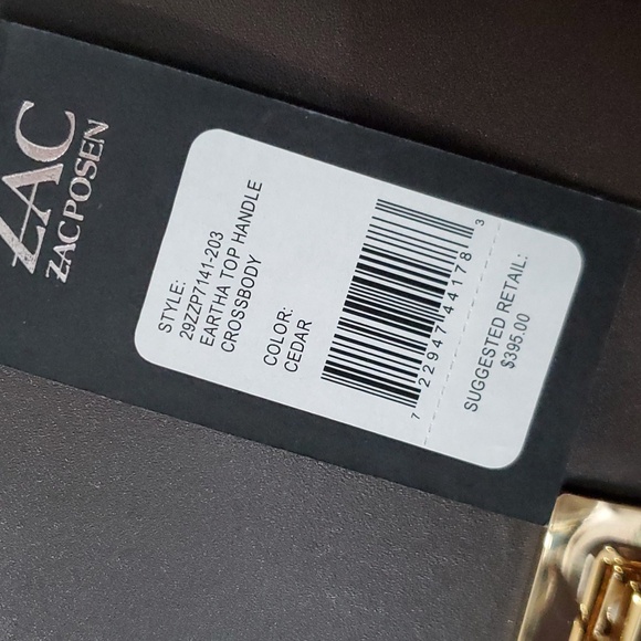 NWT Zac Zac Posen Eartha Medium Crossbody bag tote Leather Cedar shoulder purse - Picture 7 of 7